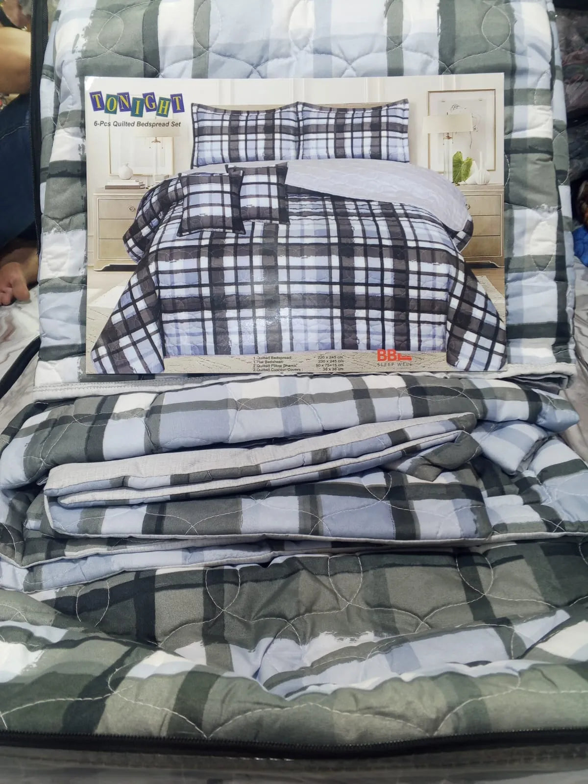 Blue & Black BM Comforter Set